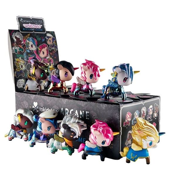 tokidoki Heimerdinger Unicorno from Arcane Unicorno Blacklight Chrome Series - Picture 2 of 2